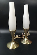 Vintage Laurel Table Lamps MCM Tulip Metal Base Toggle Switch picture