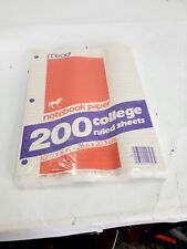 Vintage NOS 1987 Mead Notebook Paper College Ruled 10.5