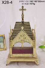 +Brass Large monstrance Reliquary  for Church or home+relic+gift 13.78