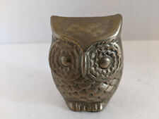 Vtg Brass Owl Figurine 3