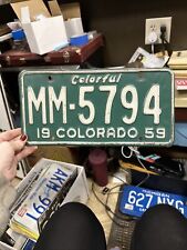 1959 Colorado License Plate MM-5794 Colorful  picture