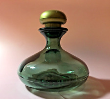 Fabulous Dark Green Art Deco Vintage Avon PERFUME Bottle Gold Screw Top picture