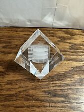 Laser Etched Glass Museumobile Audi Froum Crystal Paper Weight Hologram Cube picture