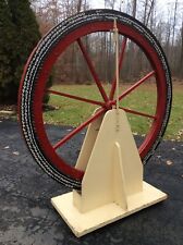60” Diameter Vtg Carnival Wood Dice Wheel On Casters - Very Good picture