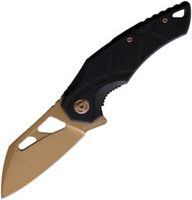 Fox Edge Atrax Pocket Knife Linerlock Black G10 Folding Bronze 8Cr13 Blade 011 picture