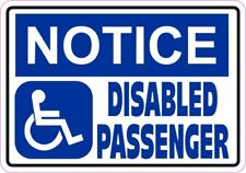 5in x 3.5in Notice Disabled Passenger Sticker Car Truck Vehicle Bumper Decal picture