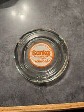 Vintage SANKA 100% Real Coffee Glass Cigarette Ashtray picture