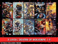 [10 PACK TRADE] X LIVES / DEATHS OF WOLVERINE 1-5 UNKNOWN COMICS EXCLUSIVE CONNE picture