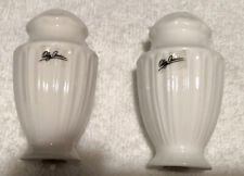 Oleg Cassini Elegant White Fine Porcelain Salt & Pepper Shakers Set New in Box picture