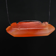 Large Ancient Islamic Carnelian Stone Bead Amulet Pendant in Perfect Condition picture