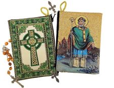 Reversible St Saint Patrick Icon Rosasy Pouch Case Holder 5 3/8 Inch picture