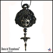 dark gothic jewelry punk talisman necklace amulet pendant bat skull vampire goth picture