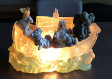 Vintage Noahs Ark Childs Night Light Lamp Animals Ship Ocean Biblical NO LIGHT picture