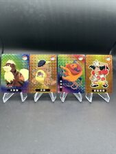 Pokemon Vintage Pocket Monsters Vending HOLO Prism Stickers- 4 Cards - RARE picture