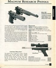 2001 Print Ad of Magnum Research Mark XIX Component System & Lone Eagle Pistol picture