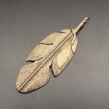 Vintage Southwestern Feather Silver Pendant picture