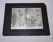 VINTAGE CABINET CARD PHITO QUIRKY UNUSUAL WOMEN ACTING picture