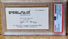 John Bergey Autograph PSA/DNA Signed Business Card Invented Digital Watch PULSAR picture