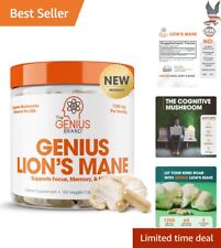 Premium Pure Organic Enhanced Lions Mane Brain Booster - 120 Count Capsules picture
