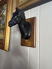 Beautiful Anna Hyatt Huntington Bronze Sculpture Award Horse Mounted On Wood. picture