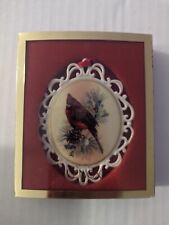 lenox winter greetings Cardinal ornament in Box Red Ribbon  picture