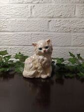 Napco Cat Planter White Persian Cat Blue Eyed 5.5