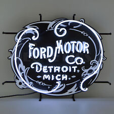 Man Cave Lamp FORD MOTOR COMPANY 1903 HERITAGE EMBLEM NEON SIGN picture
