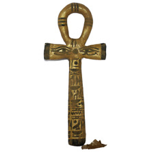 RARE ANCIENT EGYPTIAN ANTIQUE WOOD ANKH KEY Of Life with Pharaonic Horus Eye (A) picture