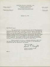 Robert P. Knight SIGNED AUTOGRAPHED Letter TLS Austen Riggs Center Psychiatry picture