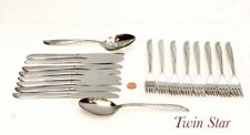 used mixed lot ONEIDA TWIN STAR FLATWARE 18 pc knives forks picture