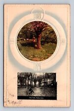 Paola KS-Kansas, Resting in City Park, Antique Vintage Souvenir Postcard picture