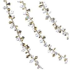 Klikel Christmas Clear Iridescent and Bead Garland, Large Twist 20 feet Gold picture