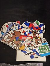 Budweiser Set 1970s Bud Man OLD STOCK Large Original Box Rare LOT of 62 Stickers picture