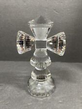 Crystal Cross Oleg Cassini Paperweight Signed Crucifix Christian Gift Glass LNC picture