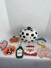 Coton Colors Polka Dot Cookie Jar With 7 Happy Everything Attachments picture