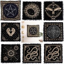 Lot of 50 Pcs Golden Napkins Tarot Altar Cloth Square Witchcraft Cotton Altar picture