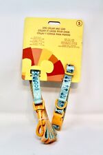 Disney Parks Dog Collar & Leash Lead GOOD FEELING Yellow Blue Mickey Mouse Small picture