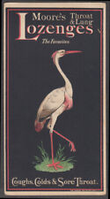 Moore's Throat & Lung Lozenges & Pilules for Chills trade card 1880s egret picture