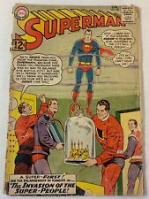 1963 DC Comics SUPERMAN #158 ~ low grade, cover detached and tattered picture