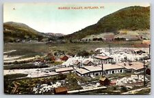 Marble Valley Aerial View 1900's Rutland Vermont VT Vintage Postcard picture