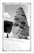 Liberty Cap Mammoth Hot Springs Yellowstone National Park 1940s Vintage Photo picture