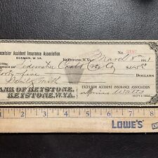 Keystone Bank check 1911 picture