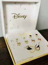 Disney Fine Silver Plated 5 Pairs Earring Set NIB  Minnie Mouse BNIB picture