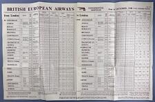 BEA BRITISH EUROPEAN AIRWAYS CONTINENTAL SERVICES AIRLINE TIMETABLE OCTOBER 1948 picture