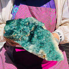 4.92LB Natural super beautiful green fluorite crystal mineral healing specimens. picture