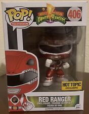Funko Pop Power Rangers Red Ranger 406 Metallic Hot Topic picture
