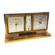 Vintage Seth Thomas Desktop Barometer Clock Wind Up Mechanical picture