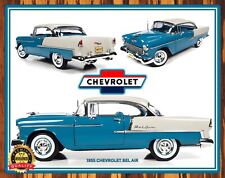 1955 Chevrolet - Bel Air - Hardtop - Classic 1950s - Metal Sign 11 x 14 picture