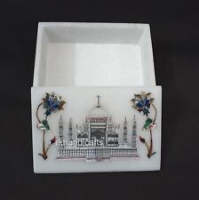 7 x 5 Inches White Marble Jewelry Box Mother of Pearl Inlay Work Multiuse Box picture