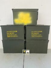 5-PACK .50 CAL Military ammo ammunition can box chest M2A2 M2A1 CALIBER BIN CASE picture